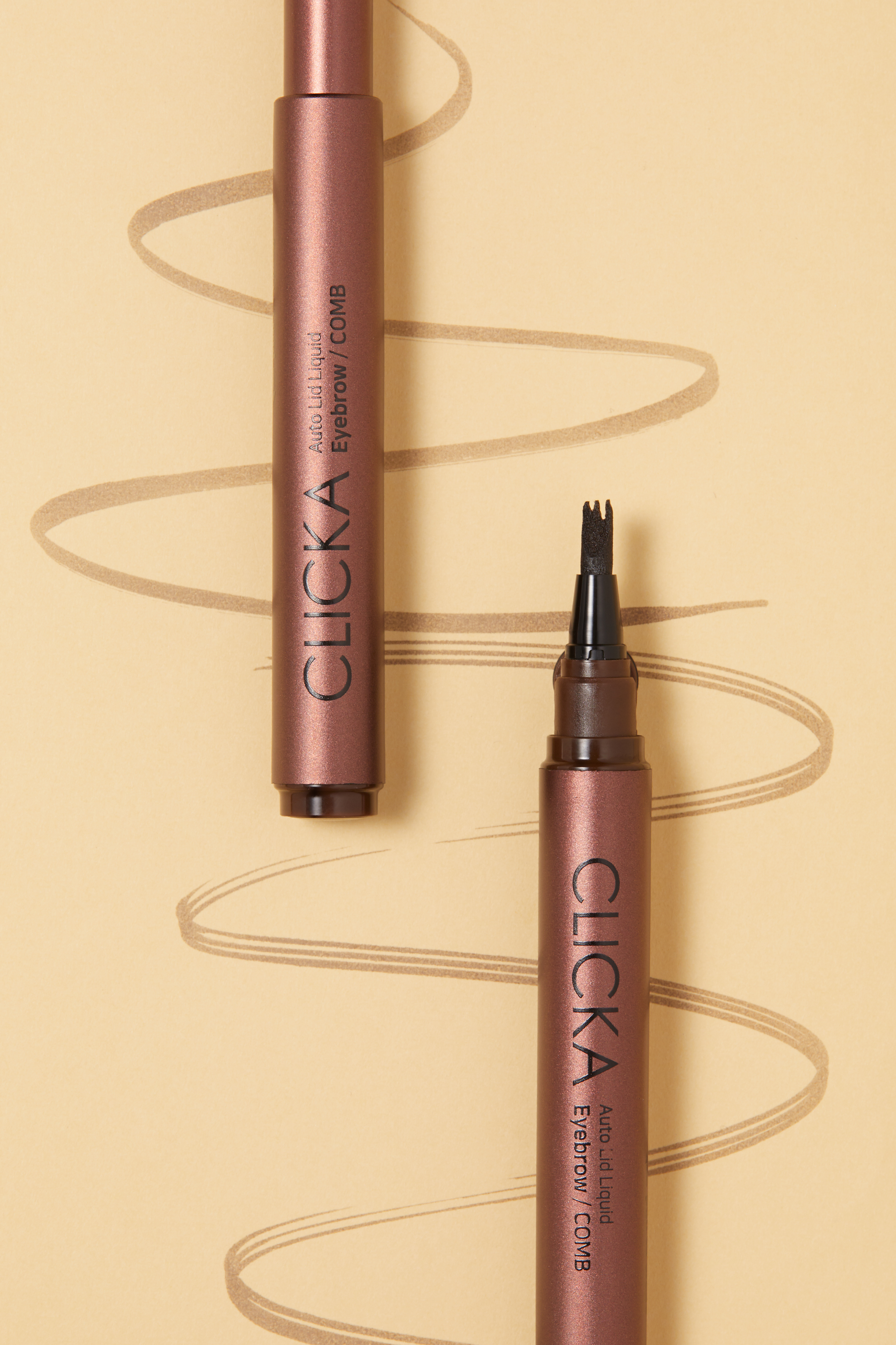 One-Touch Auto Cap Liquid Eyebrow Comb